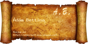 Ádám Bettina névjegykártya